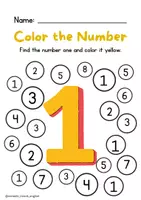 Προεπισκόπηση - Φύλλα εργασίας - Numbers 1–9 | Number Recognition & Coloring Worksheets - Εξώφυλλο