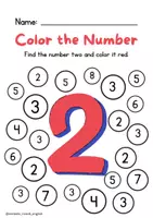 Προεπισκόπηση - Φύλλα εργασίας - Numbers 1–9 | Number Recognition & Coloring Worksheets - Σελίδα 1