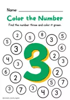 Προεπισκόπηση - Φύλλα εργασίας - Numbers 1–9 | Number Recognition & Coloring Worksheets - Σελίδα 2