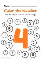 Προεπισκόπηση - Φύλλα εργασίας - Numbers 1–9 | Number Recognition & Coloring Worksheets - Σελίδα 3