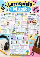Vorschau - Arbeitsblätter - Musik Lernspiele Klasse 5–6 | 5 Arbeitsblätter - Deckblatt