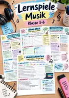 Vorschau - Arbeitsblätter - Musik Lernspiele Klasse 7–8 | 5 Arbeitsblätter - Deckblatt