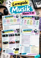 Vorschau - Arbeitsblätter - Musik Lernspiele Klasse 9-10 | 5 Arbeitsblätter - Deckblatt