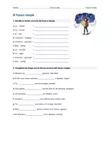 Vorschau - Arbeitsblätter - El futuro simple - Ejercicios - Deckblatt