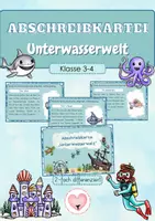 Vorschau - Arbeitsblätter - Abschreibkartei - Unterwasserwelt (Klasse 3-4) - Deckblatt