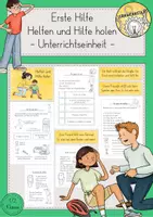 Vorschau - Stundenentwürfe - Erste Hilfe Helfen und Hilfe holen Unterrichtseinheit - Deckblatt