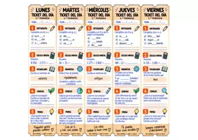 Vista previa - Hojas de trabajo - TICKET DEL DÍA – 6.º DE PRIMARIA | 25 ACTIVIDADES + SOLUCIONES - página 3
