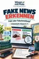 Vorschau - Arbeitsblätter - Fake News erkennen – Fakt oder Falschmeldung? | Medienkompetenz Klasse 5–7 - Deckblatt
