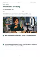 Vorschau - Arbeitsblätter - Influencer & Werbung – Was steckt hinter einem Post? | Klasse 5–7 - Seite 1
