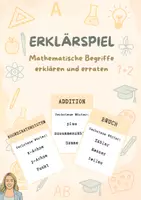 Vorschau - Spiele - Mathematische Begriffe erklären und erraten - Deckblatt