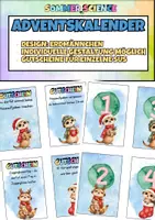 Vorschau - Mal- und Bastelvorlagen - Adventskalender Klasse Erdmännchen Grundschule – 24 Adventskarten mit Aktionen & Gutscheinen | Klassenadventskalender zum Ausdrucken - Deckblatt