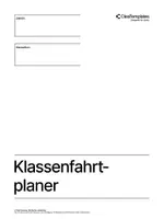 Vorschau - Lehrpläne/Lehrermaterial - Klassenfahrtplaner | Digitaler Planer - Seite 1