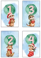 Vorschau - Mal- und Bastelvorlagen - Adventskalender Klasse Erdmännchen Grundschule – 24 Adventskarten mit Aktionen & Gutscheinen | Klassenadventskalender zum Ausdrucken - Seite 1