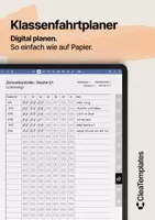 Vorschau - Lehrpläne/Lehrermaterial - Klassenfahrtplaner | Digitaler Planer - Deckblatt