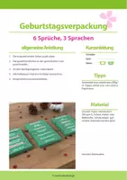 Vorschau - Mal- und Bastelvorlagen - winterliche Geburtstagsverpackung für Schokoriegel - Seite 1