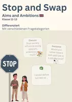 Vorschau - Aufgabenkarten - Stop and Swap: Aims and Ambitions - speaking activity Englisch - differenziert - Oberstufe - Deckblatt
