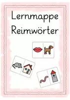 Vorschau - Arbeitsblätter - Anfangsunterricht Deutsch Lernmappe Reimwörter - Deckblatt