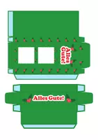 Vorschau - Mal- und Bastelvorlagen - Winter Bastelvorlage: kleiner Geburtstagsgruß "Alles Gute" für Kollegen - Seite 2