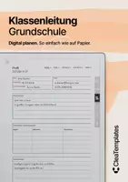 Vorschau - Lehrpläne/Lehrermaterial - Klassenleitung Grundschule | Digitaler Planer - Deckblatt
