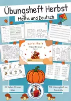 Vorschau - Arbeitsblätter - Herbstheft/Übungsheft - Klasse 1 (Deutsch und Mathe) - Deckblatt