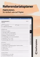 Vorschau - Lehrpläne/Lehrermaterial - Referendariatsplaner | Digitaler Planer - Deckblatt