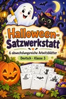 Vorschau - Arbeitsblätter - Gruselig gute Sätze – Halloween-Schreibtraining - Deckblatt