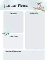 Vorschau - Text - Monatliche Elterninfo: editierbare Vorlage - Seite 1