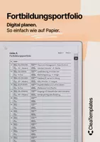 Vorschau - Lehrpläne/Lehrermaterial - Fortbildungsportfolio | Digitaler Planer - Deckblatt