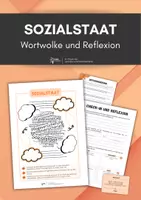 Vorschau - Arbeitsblätter - Sozialstaat – Wortwolke mit Reflexion & Differenzierung - Deckblatt