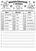 Vorschau - Arbeitsblätter - Sätze schreiben im Winter – Deutschmaterial - Seite 3