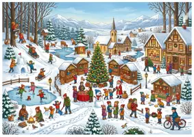 Vorschau - Poster - Wimmelbild - Winter & Weihnachten - Deckblatt