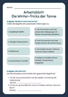 Vorschau - Arbeitsblätter - Warum bleibt die Tanne im Winter grün? (Lernposter, Arbeitsblätter+Lösungen) - Seite 1