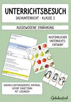 Vorschau - Stundenentwürfe - Unterrichtsbesuch Sachunterricht Kl. 2 – Ernährung | dreifach differenziert - Deckblatt