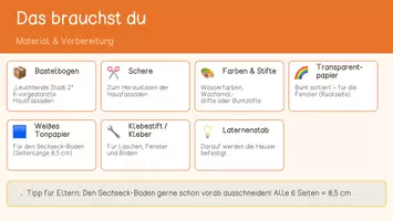 Vorschau - Stundenentwürfe - Bastelanleitung für die St. Martinslaterne - leuchtende Stadt Freebie - Seite 2