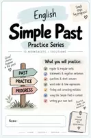 Vorschau - Arbeitsblätter - Simple Past – komplette Übungsreihe | 12 Arbeitsblätter + Lösungen - Deckblatt
