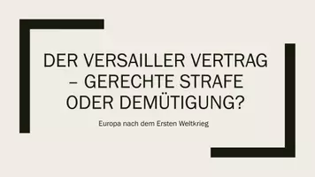 Vorschau - Stundenentwürfe - Unterrichtseinheit: Der Versailler Vertrag - Gerechte Strafe oder Demütigung? - Seite 3