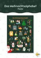 Vorschau - Poster - Das Weihnachtsalphabet - Deutsches ABC-Lernposter für die Grundschule - Deckblatt
