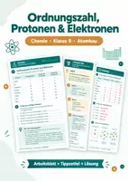 Vorschau - Arbeitsblätter - Ordnungszahl, Protonen & Elektronen | Atombau | Chemie - Seite 1