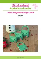 Vorschau - Mal- und Bastelvorlagen - Winter Bastelvorlage: Wichtelgeschenk - Papier-Handtasche - Deckblatt