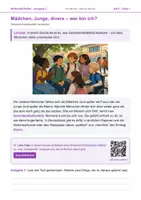 Vorschau - Arbeitsblätter - Mädchen, Junge, divers – wer bin ich? – Ich bin ich – und du bist du – AB 4 - Deckblatt