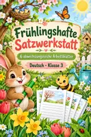 Vorschau - Arbeitsblätter - Sätze schreiben im Frühling – Deutschmaterial - Deckblatt