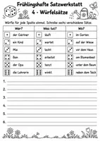 Vorschau - Arbeitsblätter - Sätze schreiben im Frühling – Deutschmaterial - Seite 3