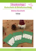 Vorschau - Mal- und Bastelvorlagen - Winter Bastelvorlage: Gutscheinverpackung - Mistelzweig - Deckblatt