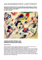 Vorschau - Stundenentwürfe - ABSTRAKTE KUNST - Kunstgeschichte, Künstler & Stilrichtung - Seite 1