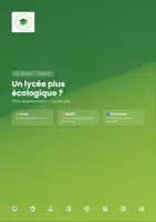 Vorschau - Stundenentwürfe - Un lycée écologique ? – Rollenspiel zur nachhaltigen Schule - Deckblatt