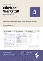 Vorschau - Arbeitsblätter - Blitzlesen Klasse 2 – Blitzlese-Werkstatt | Vom Wort zum Satz | 12 Arbeitsblätter zur Leseflüssigkeit - Deckblatt