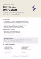 Vorschau - Arbeitsblätter - Blitzlesen Klasse 2 – Blitzlese-Werkstatt | Vom Wort zum Satz | 12 Arbeitsblätter zur Leseflüssigkeit - Seite 1