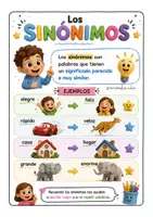 Vista previa - Hojas de trabajo - SINÓNIMOS y ANTÓNIMOS - 3º y 4º de primaria - página 1