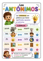 Vista previa - Hojas de trabajo - SINÓNIMOS y ANTÓNIMOS - 3º y 4º de primaria - página 2