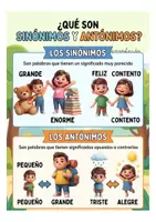 Vista previa - Hojas de trabajo - SINÓNIMOS y ANTÓNIMOS - 3º y 4º de primaria - página 3